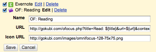 Google Reader Send to link